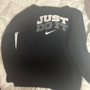 black gray and white nike hoodie